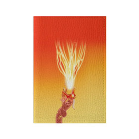 Обложка для паспорта матовая кожа с принтом Dragon lore в Петрозаводске, натуральная матовая кожа | размер 19,3 х 13,7 см; прозрачные пластиковые крепления | counter | cs | go | strike