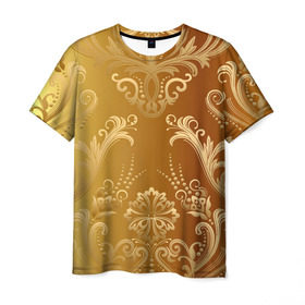 Мужская футболка 3D с принтом Золотой пассаж в Петрозаводске, 100% полиэфир | прямой крой, круглый вырез горловины, длина до линии бедер | vppd | золото | премиум | эксклюзив