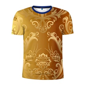 Мужская футболка 3D спортивная с принтом Золотой пассаж в Петрозаводске, 100% полиэстер с улучшенными характеристиками | приталенный силуэт, круглая горловина, широкие плечи, сужается к линии бедра | vppd | золото | премиум | эксклюзив