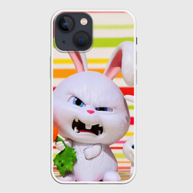 Чехол для iPhone 13 mini с принтом Злой кролик в Петрозаводске,  |  | животные | злой | игрушка | кролик | мультфильм | тайная жизнь домашних животных