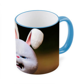 Кружка 3D с принтом Злой кролик 2 в Петрозаводске, керамика | ёмкость 330 мл | Тематика изображения на принте: животные | злой | игрушка | кролик | мультфильм | тайная жизнь домашних животных