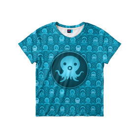 Детская футболка 3D с принтом Октонавты в Петрозаводске, 100% гипоаллергенный полиэфир | прямой крой, круглый вырез горловины, длина до линии бедер, чуть спущенное плечо, ткань немного тянется | Тематика изображения на принте: 
