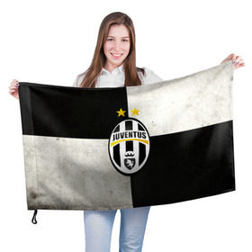 Флаг 3D с принтом Juventus FC в Петрозаводске, 100% полиэстер | плотность ткани — 95 г/м2, размер — 67 х 109 см. Принт наносится с одной стороны | juve | италия | клуб | фк | футбол | футбольный | ювентус