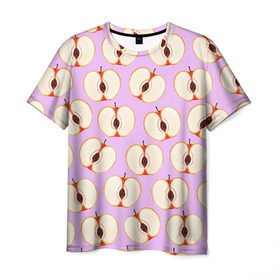Мужская футболка 3D с принтом Молодильные яблочки в Петрозаводске, 100% полиэфир | прямой крой, круглый вырез горловины, длина до линии бедер | life in da trash | vogue | алена двойченкова | вог | двойченкова | егор дружинин | мига | мигель | молодильные яблочки | персики | танцы | танцы на тнт | тнт | яблоки | яблочки