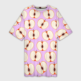 Платье-футболка 3D с принтом Молодильные яблочки в Петрозаводске,  |  | life in da trash | vogue | алена двойченкова | вог | двойченкова | егор дружинин | мига | мигель | молодильные яблочки | персики | танцы | танцы на тнт | тнт | яблоки | яблочки