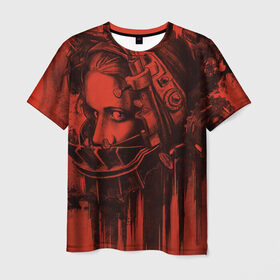 Мужская футболка 3D с принтом Saw в Петрозаводске, 100% полиэфир | прямой крой, круглый вырез горловины, длина до линии бедер | пила