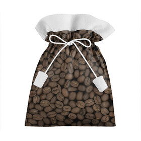 Подарочный 3D мешок с принтом Кофейные зёрна в Петрозаводске, 100% полиэстер | Размер: 29*39 см | Тематика изображения на принте: coffee | coffee grains | grains | кофе | кофейные зёрна