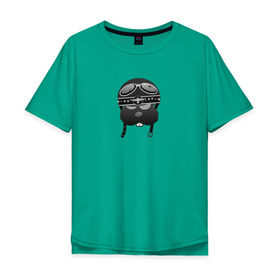 Мужская футболка хлопок Oversize с принтом Airborne hamster в Петрозаводске, 100% хлопок | свободный крой, круглый ворот, “спинка” длиннее передней части | air | airborne | animal | fly | hamster | pilot | retro | sky | небо | пилот | хомяк