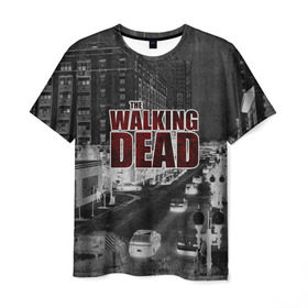 Мужская футболка 3D с принтом The Walking Dead в Петрозаводске, 100% полиэфир | прямой крой, круглый вырез горловины, длина до линии бедер | 
