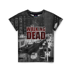 Детская футболка 3D с принтом The Walking Dead в Петрозаводске, 100% гипоаллергенный полиэфир | прямой крой, круглый вырез горловины, длина до линии бедер, чуть спущенное плечо, ткань немного тянется | 