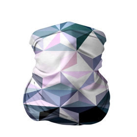 Бандана-труба 3D с принтом Lowpoly Pattern в Петрозаводске, 100% полиэстер, ткань с особыми свойствами — Activecool | плотность 150‒180 г/м2; хорошо тянется, но сохраняет форму | Тематика изображения на принте: polygon | абстракция | серый