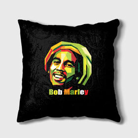 Подушка 3D с принтом Bob Marley в Петрозаводске, наволочка – 100% полиэстер, наполнитель – холлофайбер (легкий наполнитель, не вызывает аллергию). | состоит из подушки и наволочки. Наволочка на молнии, легко снимается для стирки | боб марли | регги