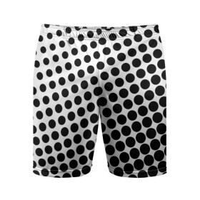 Мужские шорты 3D спортивные с принтом Белый в горошек в Петрозаводске,  |  | горошек | текстура | черный