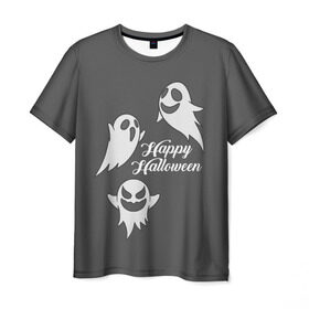 Мужская футболка 3D с принтом Halloween в Петрозаводске, 100% полиэфир | прямой крой, круглый вырез горловины, длина до линии бедер | Тематика изображения на принте: cat | dark | halloween | вамп | вампир | ведьма | готика | кот | кошка | магия | ночь | тыква | хэллоуин
