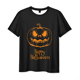 Мужская футболка 3D с принтом Halloween в Петрозаводске, 100% полиэфир | прямой крой, круглый вырез горловины, длина до линии бедер | Тематика изображения на принте: cat | dark | halloween | вамп | вампир | ведьма | готика | кот | кошка | магия | ночь | тыква | хэллоуин