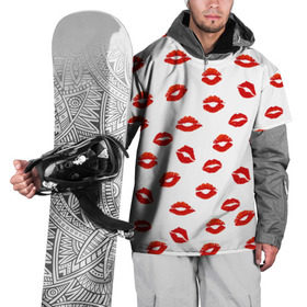 Накидка на куртку 3D с принтом Поцелуйчики в Петрозаводске, 100% полиэстер |  | background | bride | corporate | groom | kiss | lips | wedding | губы | жених | корпоративный | любимая | любимый | любовь | невеста | поцелуй | свадьба | страсть | фон