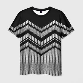 Мужская футболка 3D с принтом Узорная вышивка в Петрозаводске, 100% полиэфир | прямой крой, круглый вырез горловины, длина до линии бедер | Тематика изображения на принте: свитер