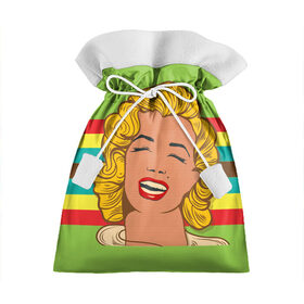 Подарочный 3D мешок с принтом Marilyn Monroe в Петрозаводске, 100% полиэстер | Размер: 29*39 см | marilyn monroe | мэрилин монро