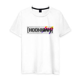 Мужская футболка хлопок с принтом HOONIGAN в Петрозаводске, 100% хлопок | прямой крой, круглый вырез горловины, длина до линии бедер, слегка спущенное плечо. | Тематика изображения на принте: hoonigan