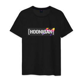 Мужская футболка хлопок с принтом HOONIGAN в Петрозаводске, 100% хлопок | прямой крой, круглый вырез горловины, длина до линии бедер, слегка спущенное плечо. | Тематика изображения на принте: hoonigan