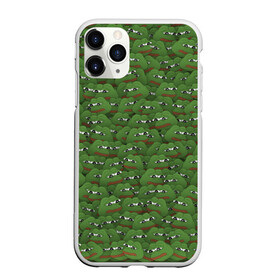 Чехол для iPhone 11 Pro матовый с принтом Грустные лягушки в Петрозаводске, Силикон |  | Тематика изображения на принте: frog | mem | sad | мем