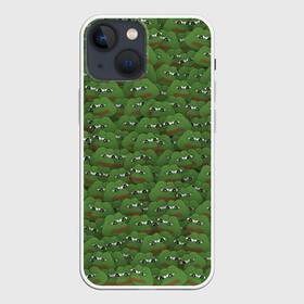 Чехол для iPhone 13 mini с принтом Грустные лягушки в Петрозаводске,  |  | frog | mem | sad | мем