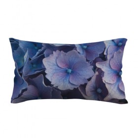 Подушка 3D антистресс с принтом Синие цветочки в Петрозаводске, наволочка — 100% полиэстер, наполнитель — вспененный полистирол | состоит из подушки и наволочки на молнии | синий | сиреневый | цветок | цветы