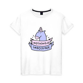 Женская футболка хлопок с принтом unicorn в Петрозаводске, 100% хлопок | прямой крой, круглый вырез горловины, длина до линии бедер, слегка спущенное плечо | tmblr | tumbler | unicorn | единорог