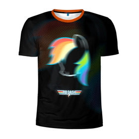 Мужская футболка 3D спортивная с принтом My Little Pony в Петрозаводске, 100% полиэстер с улучшенными характеристиками | приталенный силуэт, круглая горловина, широкие плечи, сужается к линии бедра | Тематика изображения на принте: dash | rainbow | пони | радуга