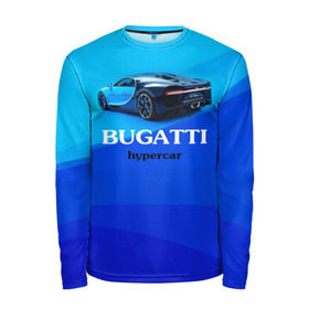 Мужской лонгслив 3D с принтом Bugatti hypercar в Петрозаводске, 100% полиэстер | длинные рукава, круглый вырез горловины, полуприлегающий силуэт | Тематика изображения на принте: bugatti | chiron | hypercar | бугатти | гиперкар | суперкар | широн