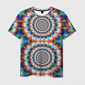 Мужская футболка 3D с принтом Grazy fractal в Петрозаводске, 100% полиэфир | прямой крой, круглый вырез горловины, длина до линии бедер | Тематика изображения на принте: fraktal | luxury | premium | vip | премиум | фрактал | эксклюзив