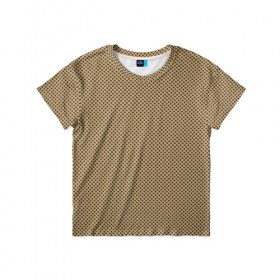 Детская футболка 3D с принтом Текстура точки в Петрозаводске, 100% гипоаллергенный полиэфир | прямой крой, круглый вырез горловины, длина до линии бедер, чуть спущенное плечо, ткань немного тянется | dot | коричневая | текстура | точки