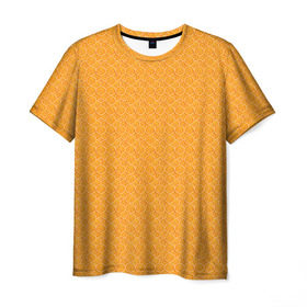 Мужская футболка 3D с принтом Текстура апельсин в Петрозаводске, 100% полиэфир | прямой крой, круглый вырез горловины, длина до линии бедер | Тематика изображения на принте: orange | апельсин | еда | мода | стиль | текстура