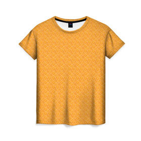 Женская футболка 3D с принтом Текстура апельсин в Петрозаводске, 100% полиэфир ( синтетическое хлопкоподобное полотно) | прямой крой, круглый вырез горловины, длина до линии бедер | orange | апельсин | еда | мода | стиль | текстура