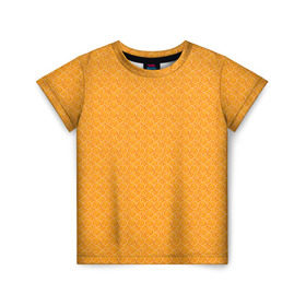 Детская футболка 3D с принтом Текстура апельсин в Петрозаводске, 100% гипоаллергенный полиэфир | прямой крой, круглый вырез горловины, длина до линии бедер, чуть спущенное плечо, ткань немного тянется | orange | апельсин | еда | мода | стиль | текстура