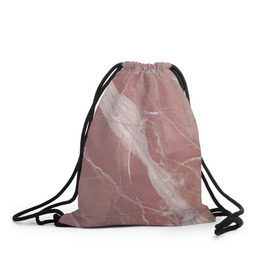 Рюкзак-мешок 3D с принтом Розовый мрамор в Петрозаводске, 100% полиэстер | плотность ткани — 200 г/м2, размер — 35 х 45 см; лямки — толстые шнурки, застежка на шнуровке, без карманов и подкладки | Тематика изображения на принте: камень | мрамор | мраморный | розовый