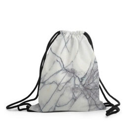 Рюкзак-мешок 3D с принтом Белый мрамор в Петрозаводске, 100% полиэстер | плотность ткани — 200 г/м2, размер — 35 х 45 см; лямки — толстые шнурки, застежка на шнуровке, без карманов и подкладки | каменный | камень