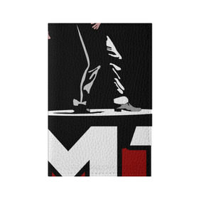 Обложка для паспорта матовая кожа с принтом Майкл Джексон в Петрозаводске, натуральная матовая кожа | размер 19,3 х 13,7 см; прозрачные пластиковые крепления | michael jackson | mj | король | майкл джексон | поп музыка