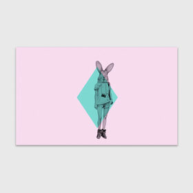Бумага для упаковки 3D с принтом Pink Rabbit в Петрозаводске, пластик и полированная сталь | круглая форма, металлическое крепление в виде кольца | Тематика изображения на принте: hipster | rabbit | swag | кролик | хипстер