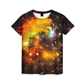 Женская футболка 3D с принтом Восхитительный космос в Петрозаводске, 100% полиэфир ( синтетическое хлопкоподобное полотно) | прямой крой, круглый вырез горловины, длина до линии бедер | вселенная | галактика | звёзды | космическое пространство | космос | созвездие