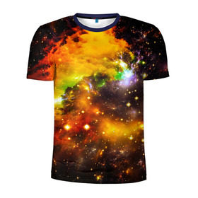 Мужская футболка 3D спортивная с принтом Восхитительный космос в Петрозаводске, 100% полиэстер с улучшенными характеристиками | приталенный силуэт, круглая горловина, широкие плечи, сужается к линии бедра | Тематика изображения на принте: вселенная | галактика | звёзды | космическое пространство | космос | созвездие