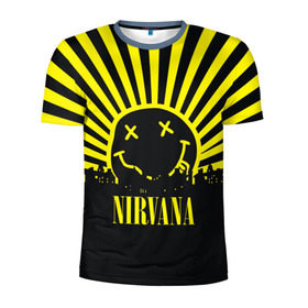 Мужская футболка 3D спортивная с принтом Nirvana в Петрозаводске, 100% полиэстер с улучшенными характеристиками | приталенный силуэт, круглая горловина, широкие плечи, сужается к линии бедра | cobain | kurt | кобейн | курт | нирвана