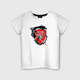 Детская футболка хлопок с принтом War Thunder в Петрозаводске, 100% хлопок | круглый вырез горловины, полуприлегающий силуэт, длина до линии бедер | Тематика изображения на принте: war thunder