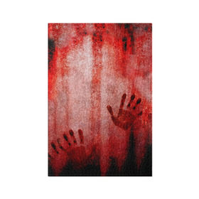 Обложка для паспорта матовая кожа с принтом Отпечатки 2 в Петрозаводске, натуральная матовая кожа | размер 19,3 х 13,7 см; прозрачные пластиковые крепления | Тематика изображения на принте: halloween | helloween | кровь | ужас | хеллоин | хеллоуин | хелуин