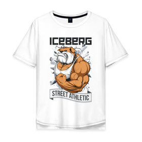 Мужская футболка хлопок Oversize с принтом Dog 2 | Iceberg в Петрозаводске, 100% хлопок | свободный крой, круглый ворот, “спинка” длиннее передней части | animals | iceberg | icebergstyle | youtube