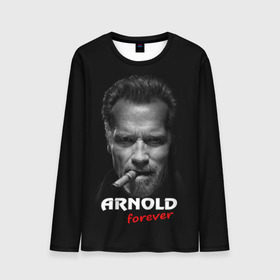 Мужской лонгслив 3D с принтом Arnold forever в Петрозаводске, 100% полиэстер | длинные рукава, круглый вырез горловины, полуприлегающий силуэт | актёр | арнольд шварценеггер | боевик | звезда | киногерой | супергерой | терминатор