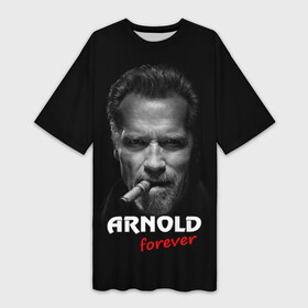 Платье-футболка 3D с принтом Arnold forever в Петрозаводске,  |  | актёр | арнольд шварценеггер | боевик | звезда | киногерой | супергерой | терминатор