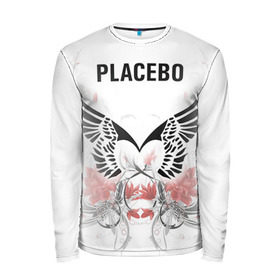 Мужской лонгслив 3D с принтом Placebo в Петрозаводске, 100% полиэстер | длинные рукава, круглый вырез горловины, полуприлегающий силуэт | lacebo |  брайан молко | альтернатива. | пласибо | плацебо | плэйсебо | плэсибо | рок