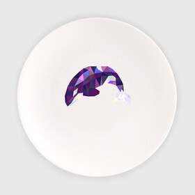 Тарелка с принтом Касатка в Петрозаводске, фарфор | диаметр - 210 мм
диаметр для нанесения принта - 120 мм | Тематика изображения на принте: геометрия | животные | касатка | полигонал | фауна