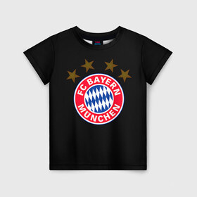 Детская футболка 3D с принтом Bayern в Петрозаводске, 100% гипоаллергенный полиэфир | прямой крой, круглый вырез горловины, длина до линии бедер, чуть спущенное плечо, ткань немного тянется | bayern | football | бавария | бундеслига | немецкий чемпионат | футбол